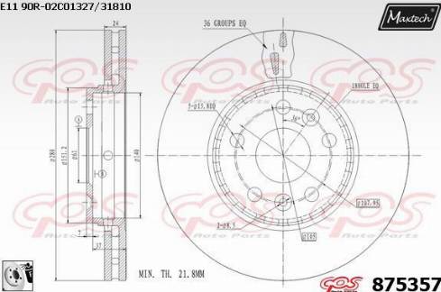 Maxtech 875357.0080 - Kočioni disk www.molydon.hr