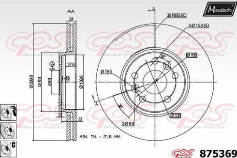 Maxtech 875369.6980 - Kočioni disk www.molydon.hr