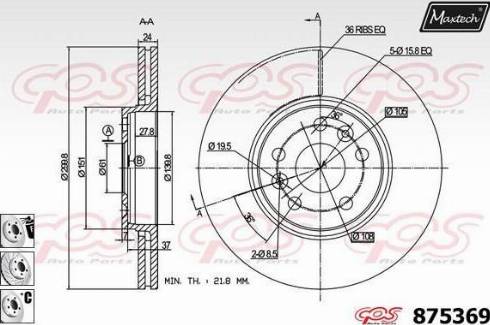 Maxtech 875369.6880 - Kočioni disk www.molydon.hr