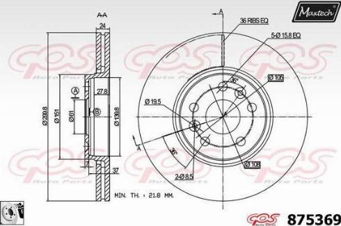 Maxtech 875369.0080 - Kočioni disk www.molydon.hr