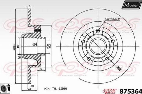 Maxtech 875364.0065 - Kočioni disk www.molydon.hr