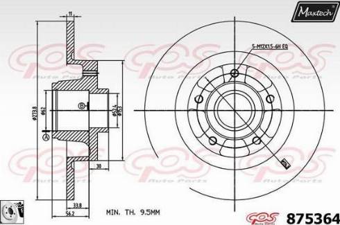 Maxtech 875364.0085 - Kočioni disk www.molydon.hr