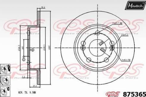 Maxtech 875365.6880 - Kočioni disk www.molydon.hr