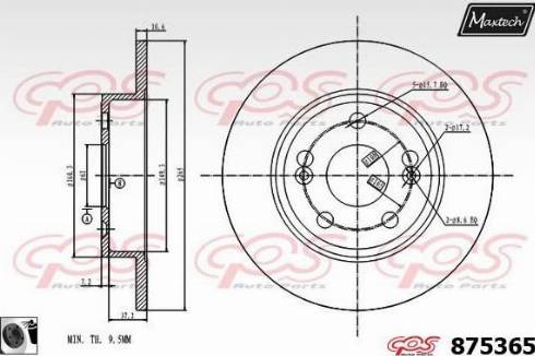 Maxtech 875365.0060 - Kočioni disk www.molydon.hr