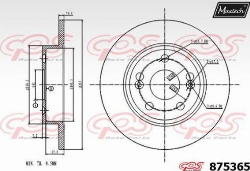 Maxtech 875365.0000 - Kočioni disk www.molydon.hr