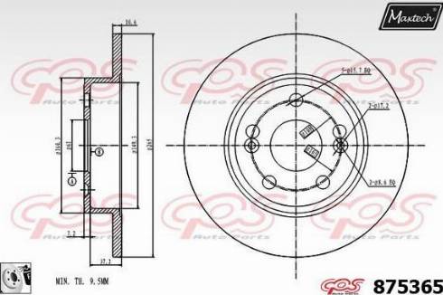 Maxtech 875365.0080 - Kočioni disk www.molydon.hr