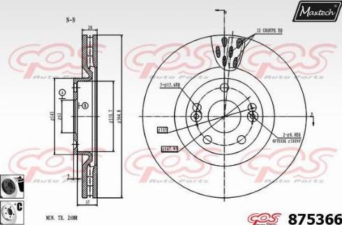 Maxtech 875366.6060 - Kočioni disk www.molydon.hr