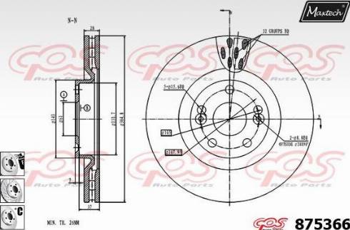 Maxtech 875366.6880 - Kočioni disk www.molydon.hr