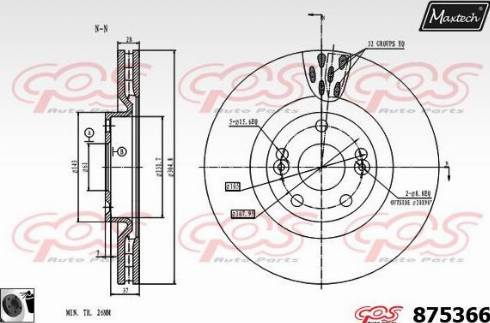 Maxtech 875366.0060 - Kočioni disk www.molydon.hr