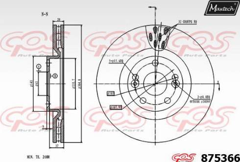 Maxtech 875366.0000 - Kočioni disk www.molydon.hr