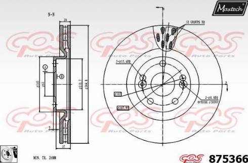 Maxtech 875366.0080 - Kočioni disk www.molydon.hr