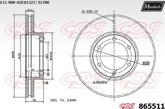 Maxtech 875366 - Kočioni disk www.molydon.hr