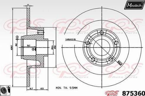 Maxtech 875360.0065 - Kočioni disk www.molydon.hr