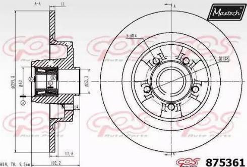 Maxtech 875361.6985 - Kočioni disk www.molydon.hr