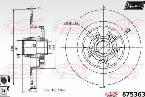 Maxtech 875363.6065 - Kočioni disk www.molydon.hr