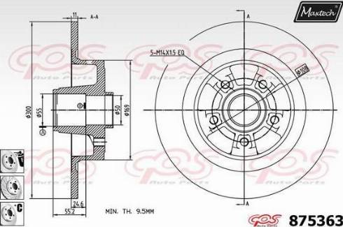 Maxtech 875363.6885 - Kočioni disk www.molydon.hr