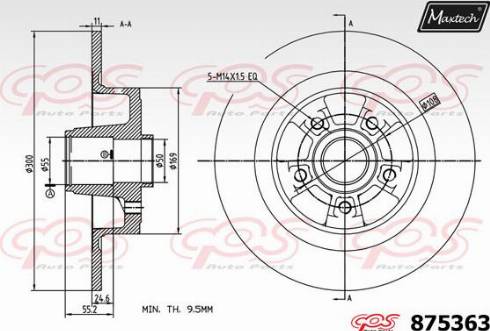 Maxtech 875363.0005 - Kočioni disk www.molydon.hr