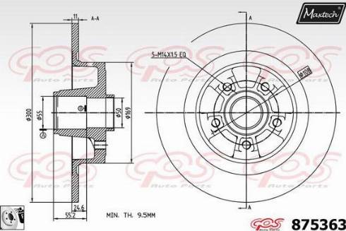 Maxtech 875363.0085 - Kočioni disk www.molydon.hr