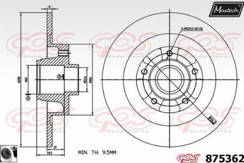 Maxtech 875362.0065 - Kočioni disk www.molydon.hr