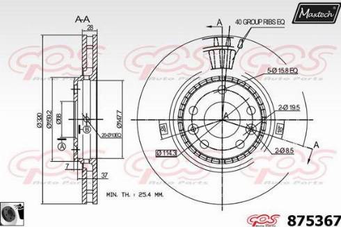 Maxtech 875367.0060 - Kočioni disk www.molydon.hr