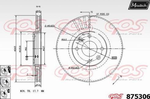 Maxtech 875306.6980 - Kočioni disk www.molydon.hr