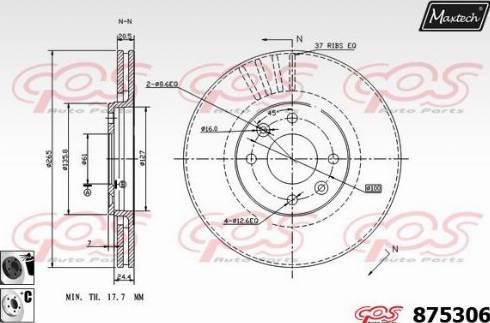 Maxtech 875306.6060 - Kočioni disk www.molydon.hr