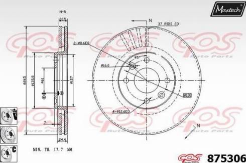 Maxtech 875306.6880 - Kočioni disk www.molydon.hr