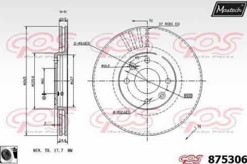 Maxtech 875306.0060 - Kočioni disk www.molydon.hr