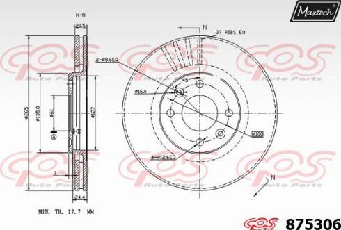 Maxtech 875306.0000 - Kočioni disk www.molydon.hr