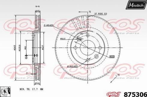 Maxtech 875306.0080 - Kočioni disk www.molydon.hr