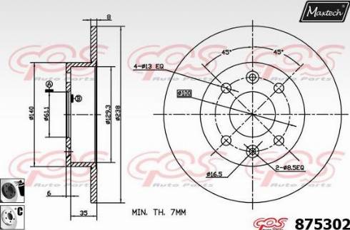 Maxtech 875302.6060 - Kočioni disk www.molydon.hr