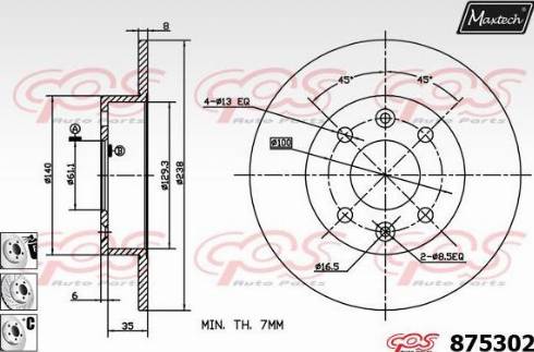 Maxtech 875302.6880 - Kočioni disk www.molydon.hr