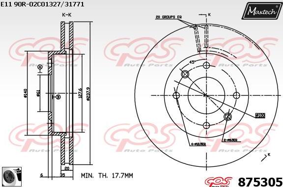 Maxtech 875319 - Kočioni disk www.molydon.hr