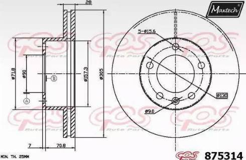 Maxtech 875314.0000 - Kočioni disk www.molydon.hr