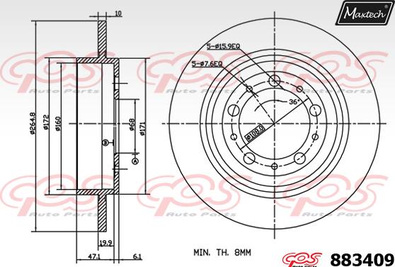 Maxtech 875316 - Kočioni disk www.molydon.hr