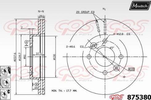 Maxtech 875380.6980 - Kočioni disk www.molydon.hr