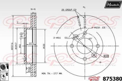 Maxtech 875380.6060 - Kočioni disk www.molydon.hr