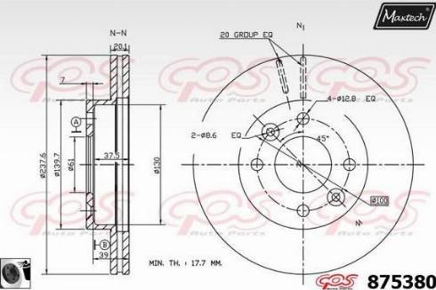 Maxtech 875380.0060 - Kočioni disk www.molydon.hr