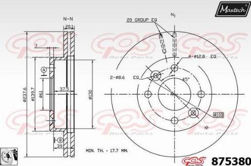 Maxtech 875380.0080 - Kočioni disk www.molydon.hr