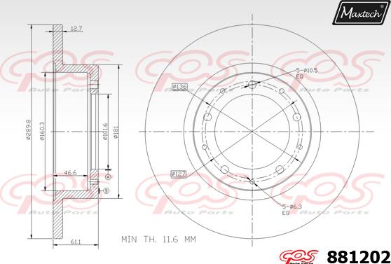 Maxtech 875380 - Kočioni disk www.molydon.hr