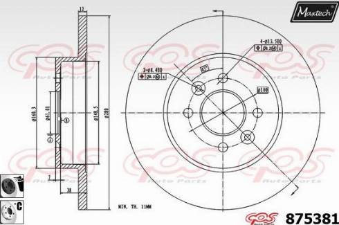 Maxtech 875381.6060 - Kočioni disk www.molydon.hr