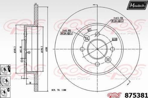 Maxtech 875381.6880 - Kočioni disk www.molydon.hr