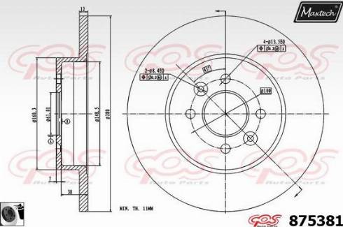 Maxtech 875381.0060 - Kočioni disk www.molydon.hr