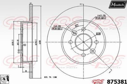 Maxtech 875381.0080 - Kočioni disk www.molydon.hr