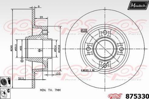 Maxtech 875330.6065 - Kočioni disk www.molydon.hr