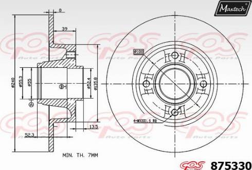 Maxtech 875330.0005 - Kočioni disk www.molydon.hr