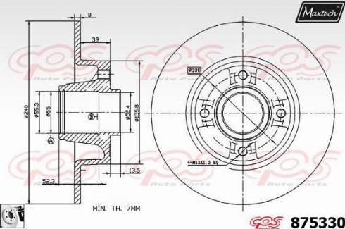 Maxtech 875330.0085 - Kočioni disk www.molydon.hr