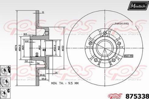 Maxtech 875338.6985 - Kočioni disk www.molydon.hr