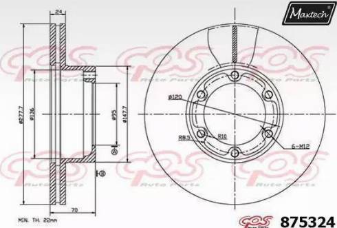 Maxtech 875324.0000 - Kočioni disk www.molydon.hr