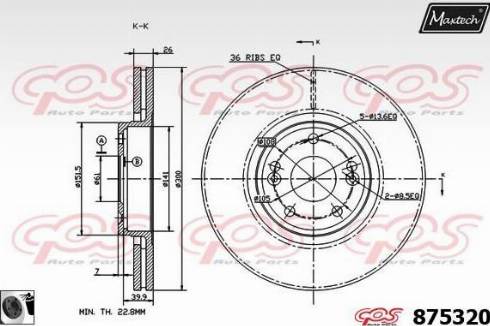 Maxtech 875320.0060 - Kočioni disk www.molydon.hr